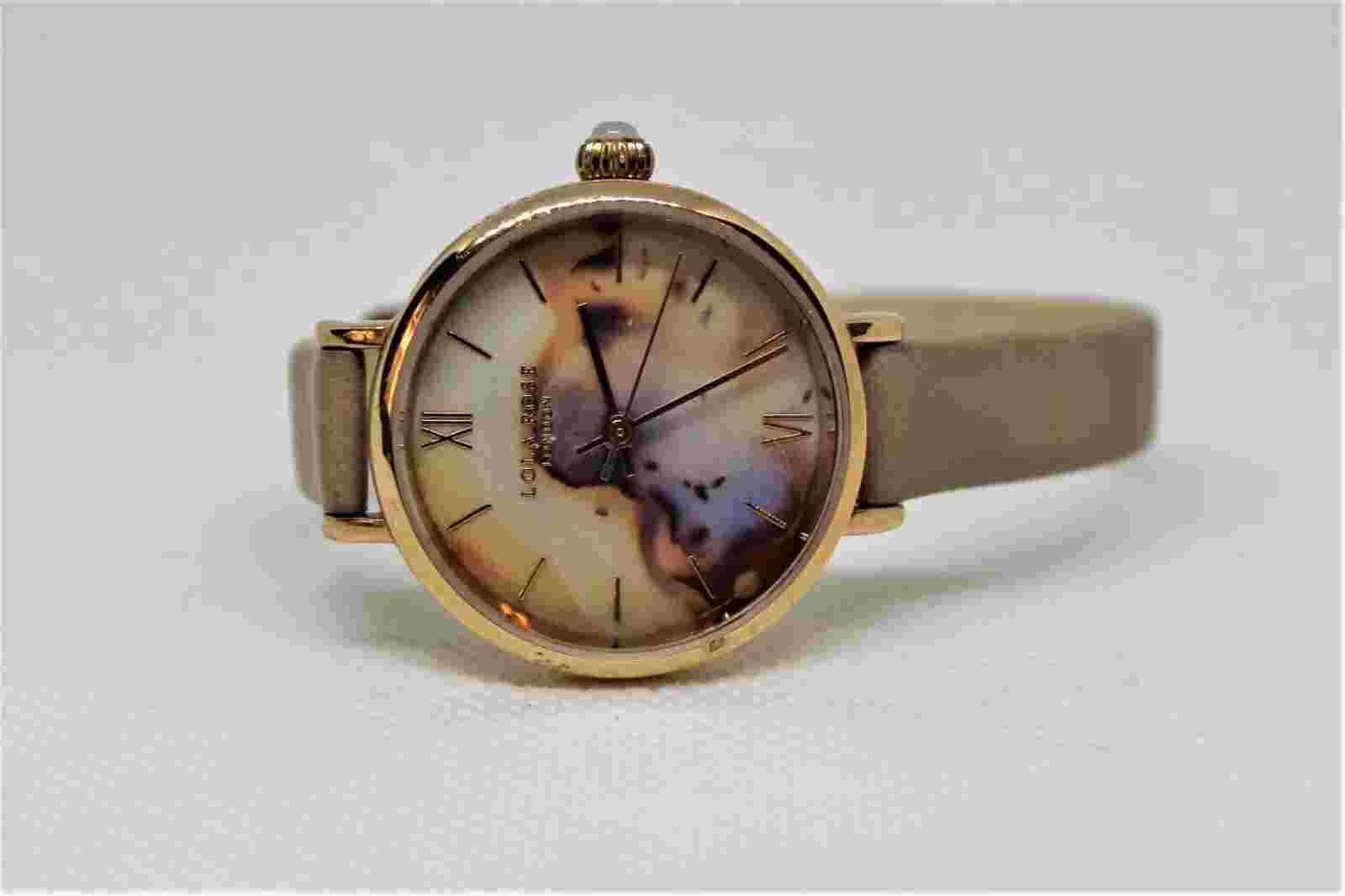 Women’s Lola Rose Nurture Montana Agate Printed Stone Dial Moonbeam Watch A369