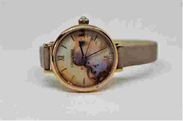 Women’s Lola Rose Nurture Montana Agate Printed Stone Dial Moonbeam Watch A369