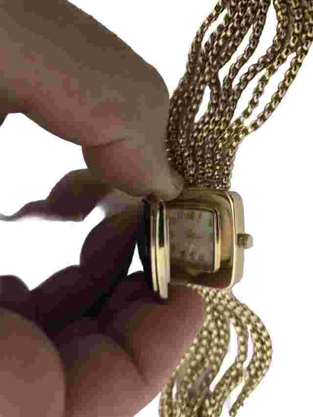 Charter Club Women Watch Vintage, Black Onyx Opens Like a Locket