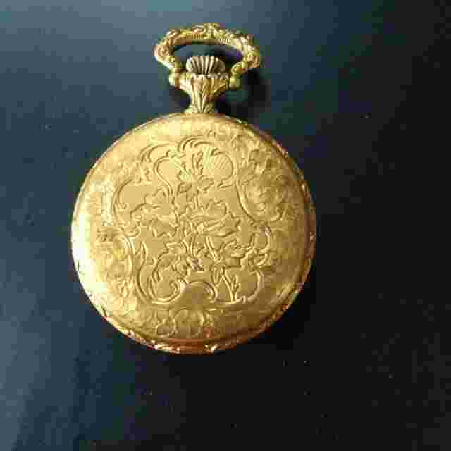 ARNEX 17 JEWELS Hand-Wound Pocket Watch Gold White Dial working
