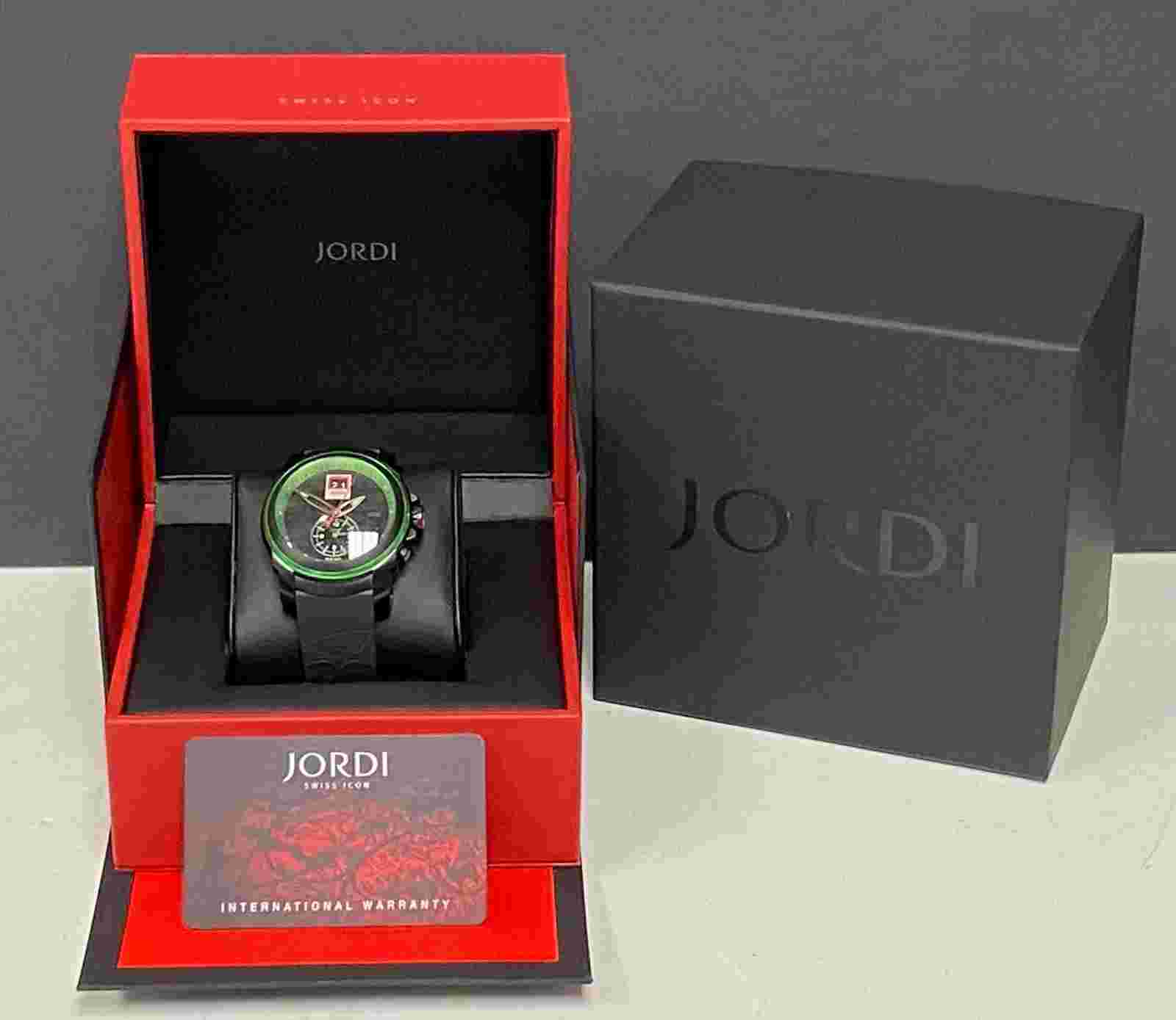 Michel Jordi Mega Icon Spicy Green 300.11.003.01 Black & Green Dial Quartz Men's