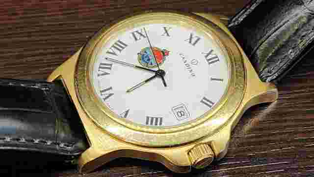 Rare Candino Oman 🇴🇲 Marine Forces 34mm Quartz Mens Vintage Watch