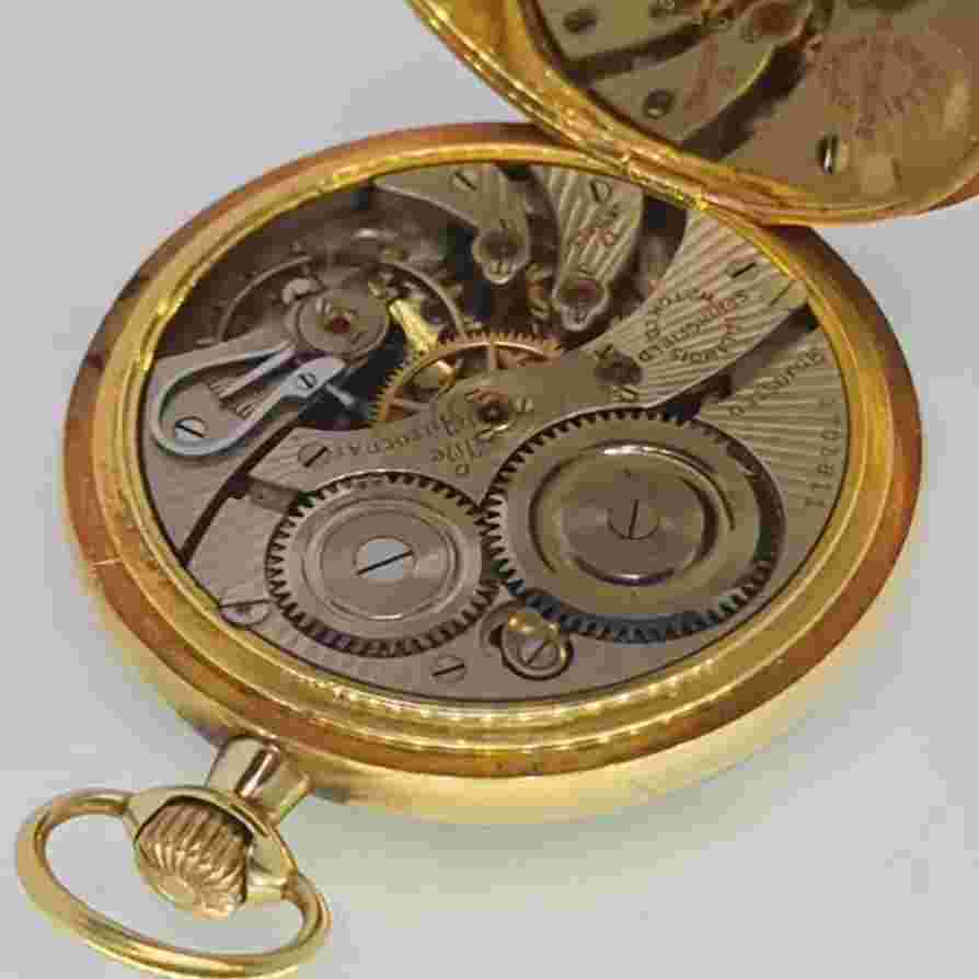 18K Gold Open Face Pocket Watch, ILLINOIS Springfield Watch Co.