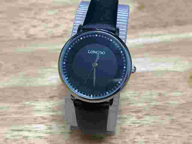 Longbo Watch Quartz Lady Silver Tone Black Dial New Battery
