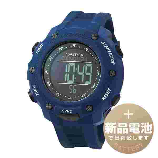 Nautica NMX15 Digital NAI19524G Black Men's Box Blue Accessary Round Dial Unused