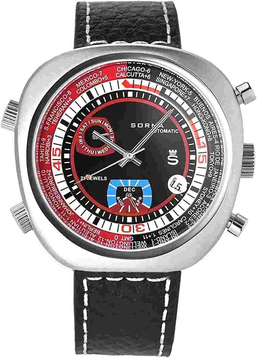 SORNA Self-winding Watch Men's Case width 46mm Product number T23766-BLACK