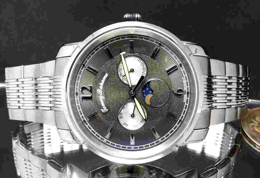 Tommy Bahama TB3061 Men's 42mm Moon Phase Day Date Swiss Quartz Watch