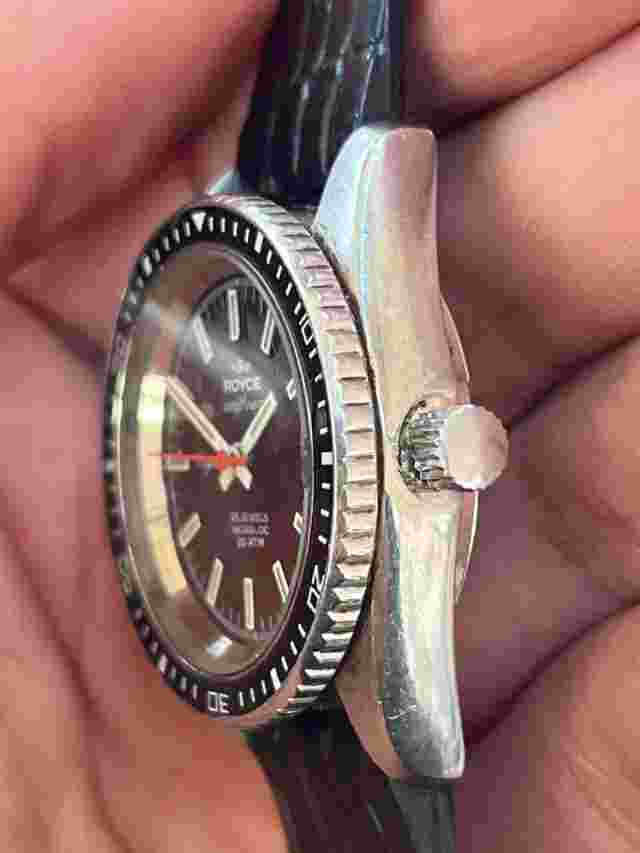 Vintage Diver Watch ROYCE Automatic Crystal S Men Watch
