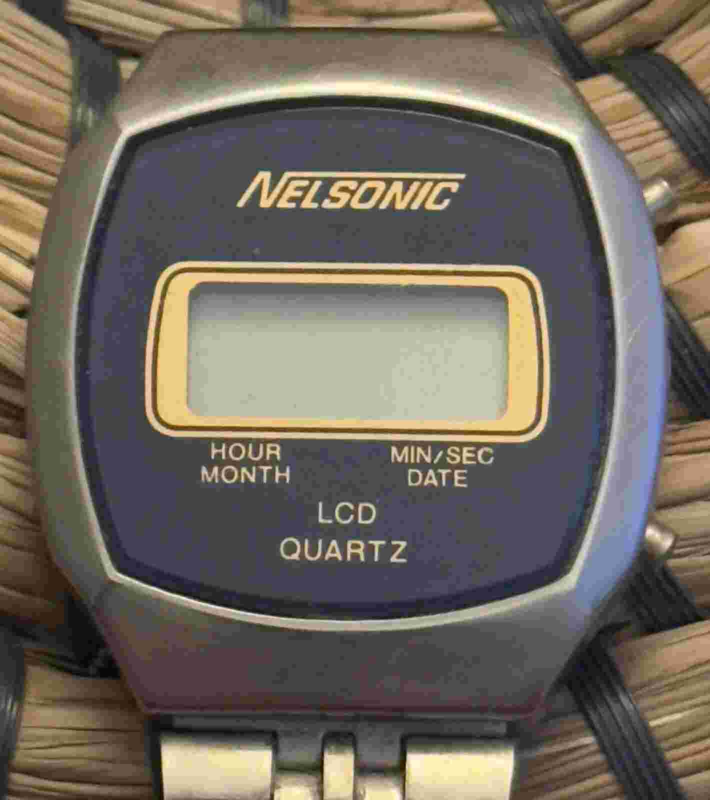 Vintage M.Z. Berger Nelsonic LCD Quartz Digital Wristwatch Hong Kong Watch READ