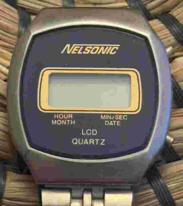 Vintage M.Z. Berger Nelsonic LCD Quartz Digital Wristwatch Hong Kong Watch READ