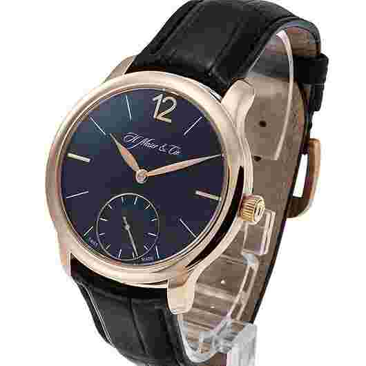 H. Moser and CO Mayu 321.503.007 See-through caseback Black Men's