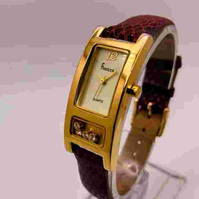 Freelook Women's HA7004 Gold Tone Quartz Watch with Diamond Accents