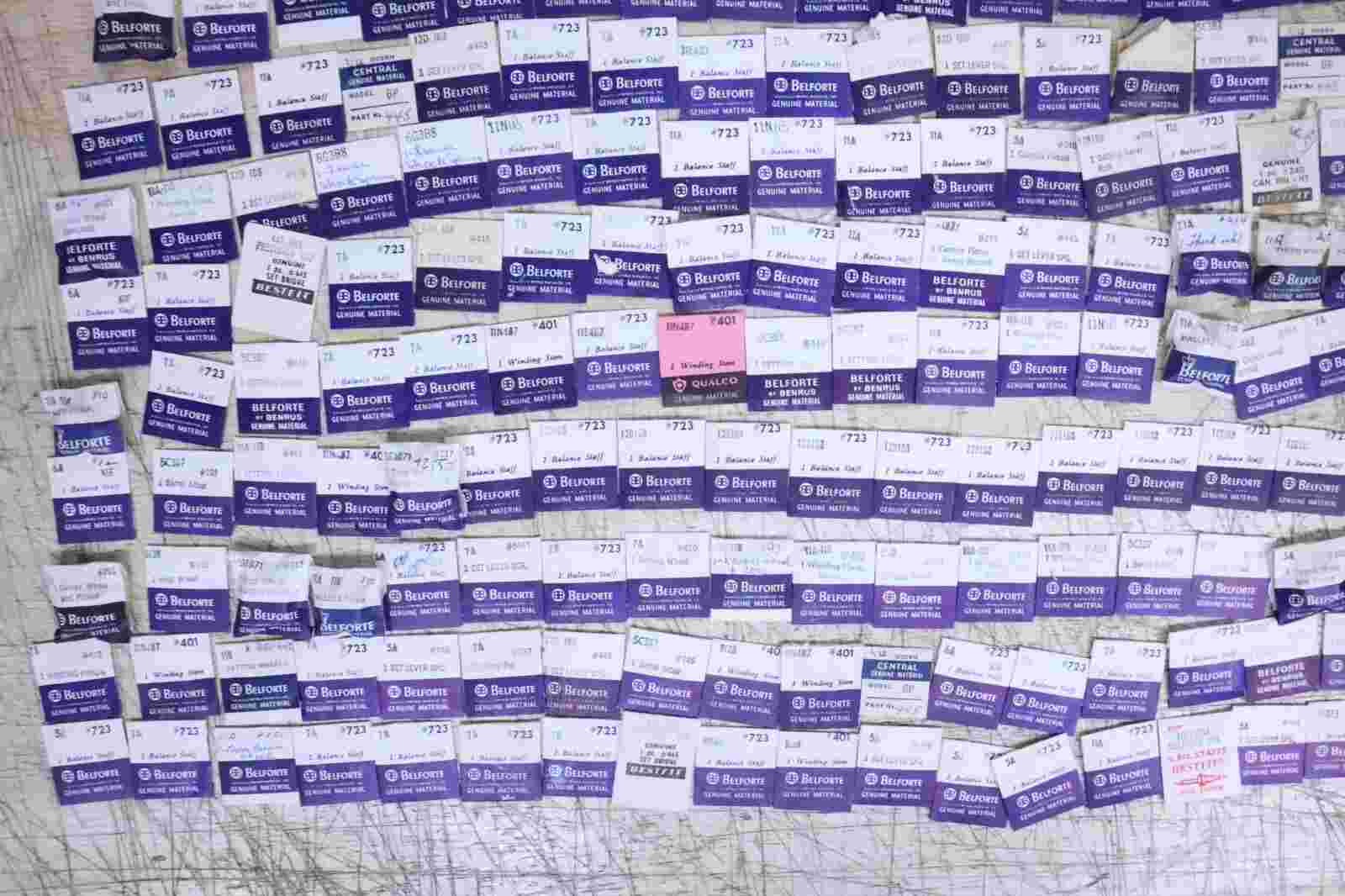 Vintage Rare New / NOS Vintage Belforte Watch Parts Movement Lot ~335 Staffs Pin