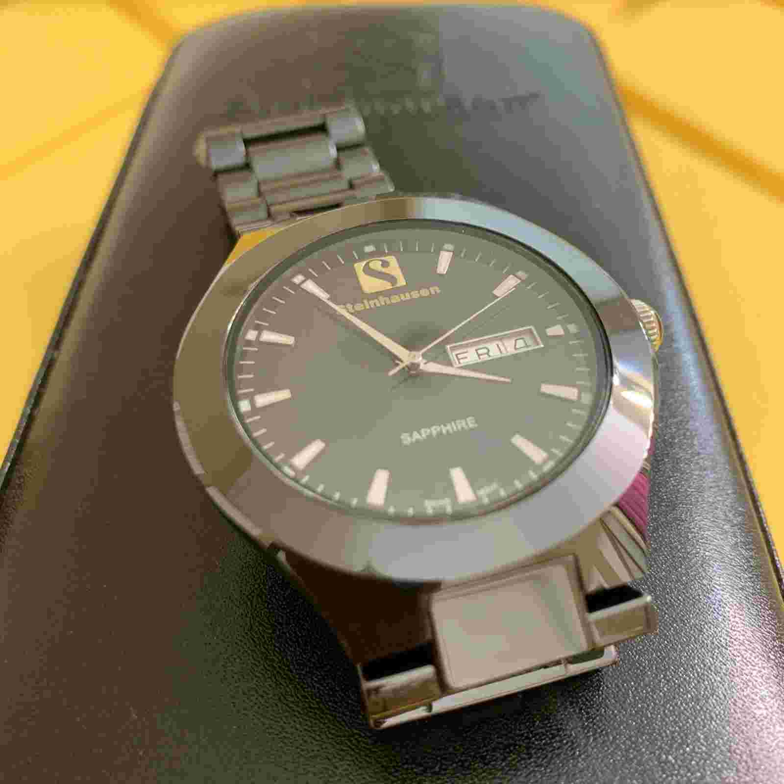 Steinhausen Orbital Sapphire Ceramic Watch CW541L -Extra Links Rare Mint