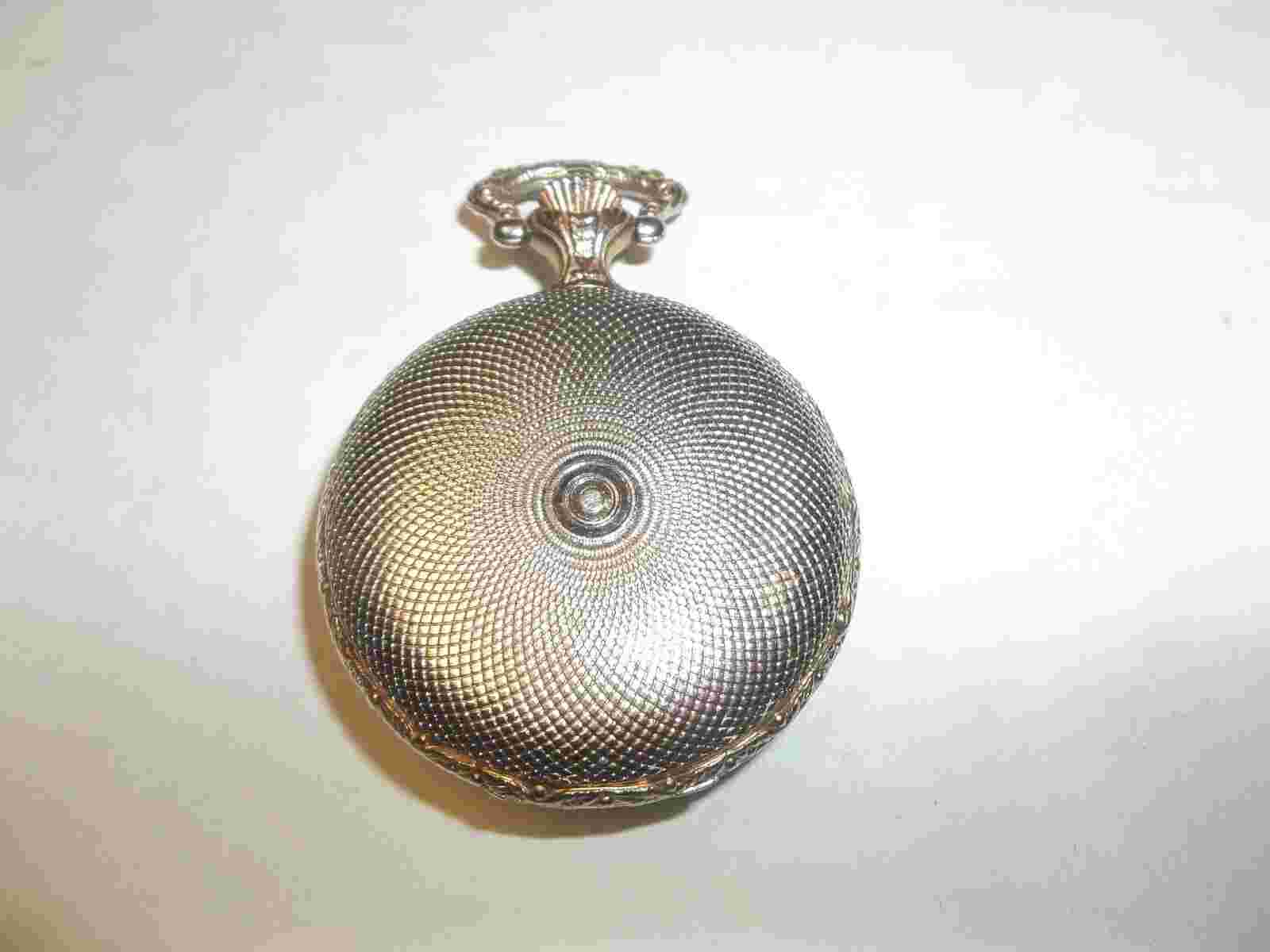 Vintage Riviera Pocket Watch Gold Tone w/ Locomotive Train Engine