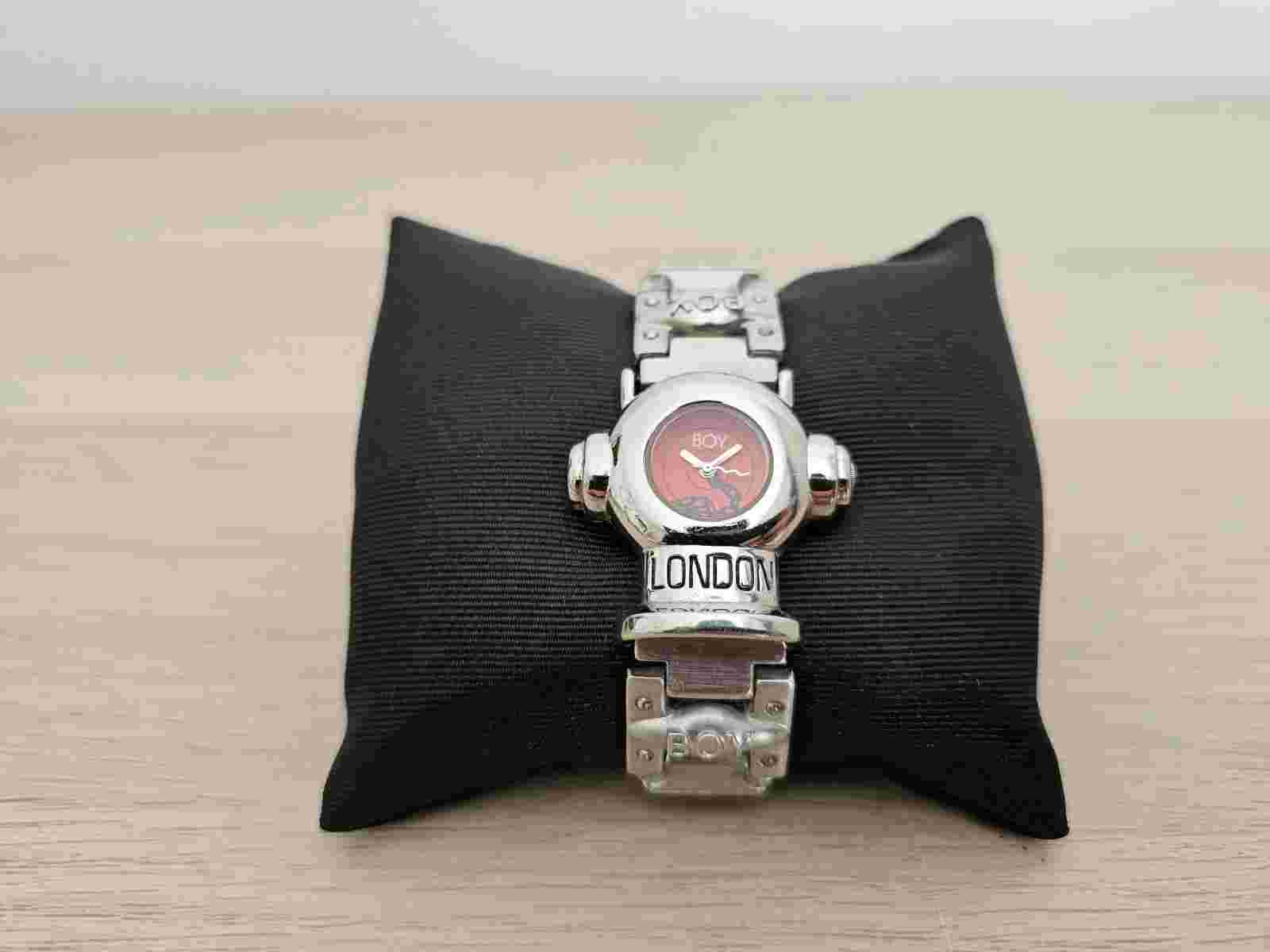 Boy London Wrist Watch A418 Chunky Bulky Metal Scuba Diving Helmet Logo Vintage