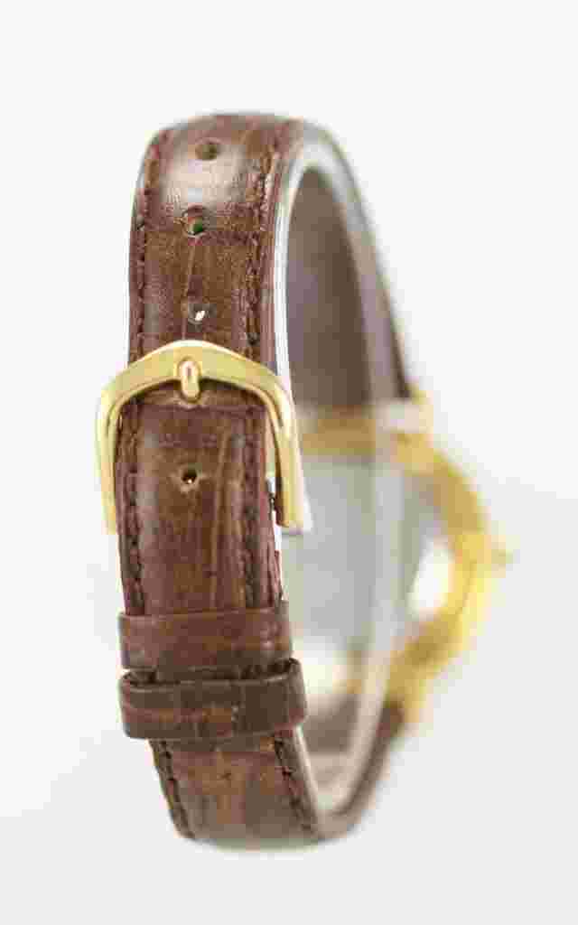 Everswiss Womens Watch Stainless Gold Leather Brown Water Res White Batt Quartz