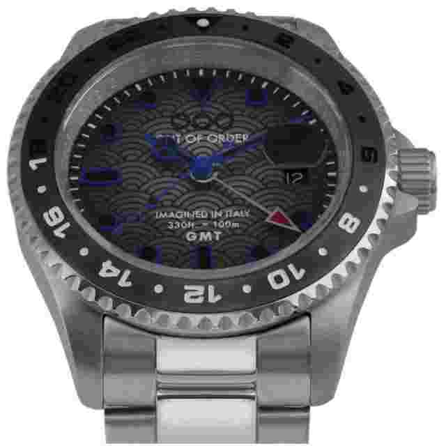 Out Of Order 001-19.TS.SS Men's Tokyo Shibuya Ultra Brushed GMT Wristwatch