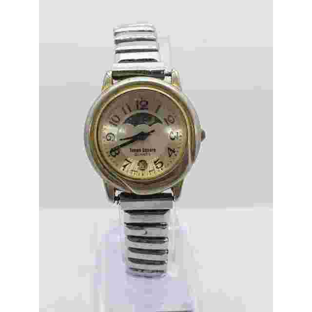 Times Square women's watch 5241. Sun and moon dial on face with Calendar date