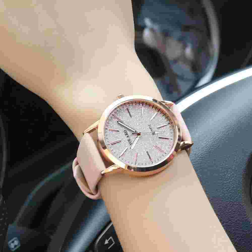 YOLAKO Women's Starry Sky Watch Casual Quartz Leather Band Analog Wrist Watch