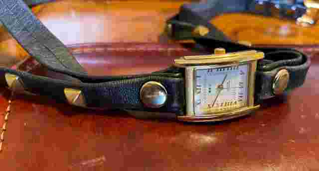 Women's La Mer Collections Watch by Martine Ilana, Gold Tone with Studded Wrap S