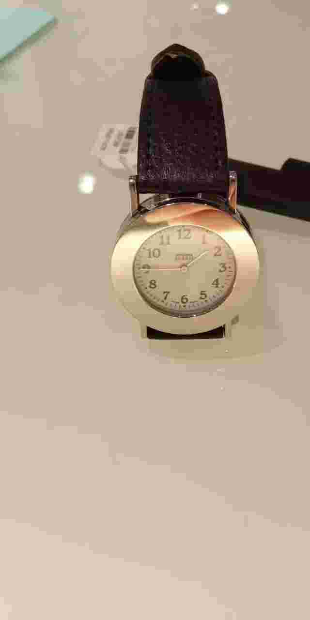 Alessi Wrist Watch. AR1 Moment. Alessi workshop. Black Leather Strap. New