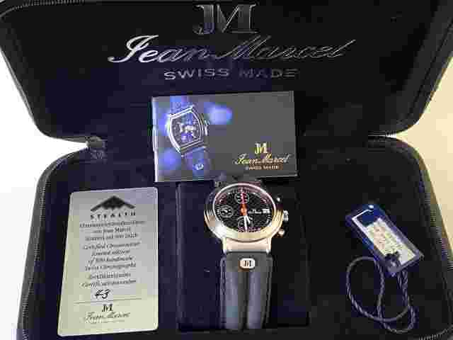 Men's Watch Jean Marcel Stealth Swiss Automatic Chronograph 43/500 EUC!