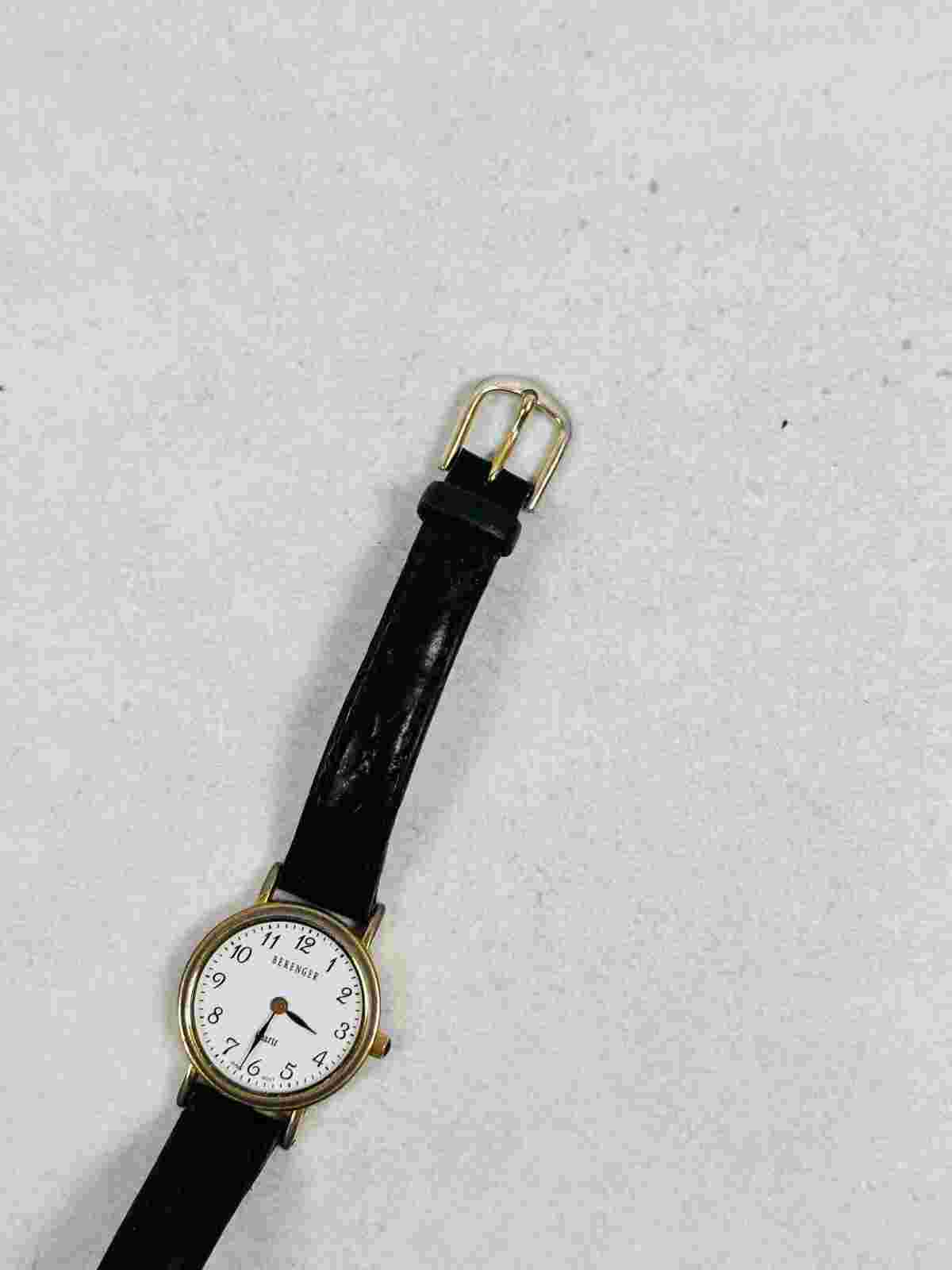 Berenger Watch Womens 24mm Gold Plated Classic Quartz New Battery READ