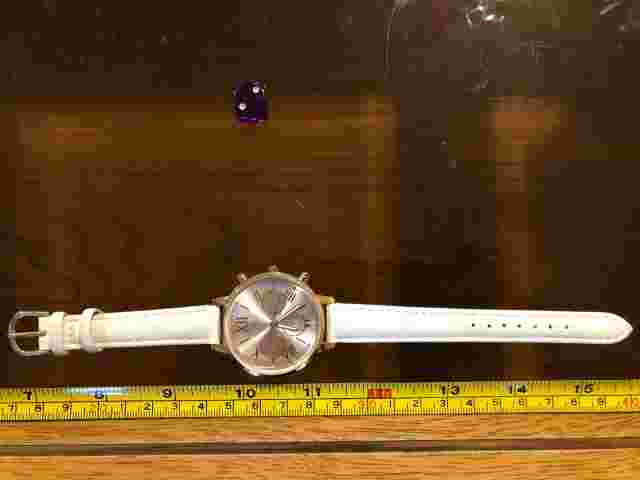 Wristwatch Watch White Faux Rose Gold Strap New Strap Women Time Needs Battery