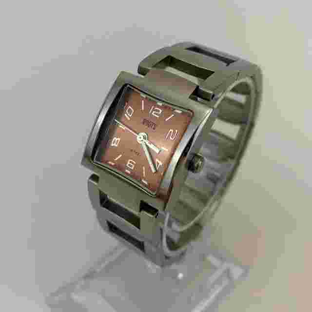 Roots Canada Ladies Watch Square Crave R583 Stainless Peach Dial Chunky Working