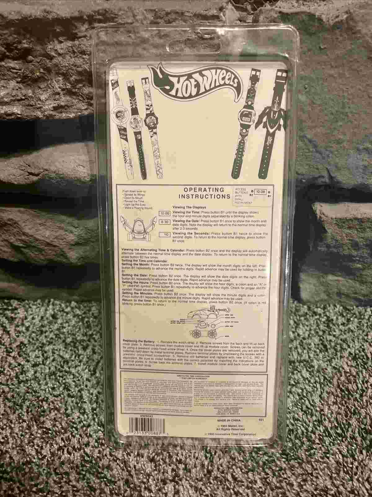 Vintage Hot Wheels Digital Detachable Wrist Watch Attack Pack Dark Claw NEW