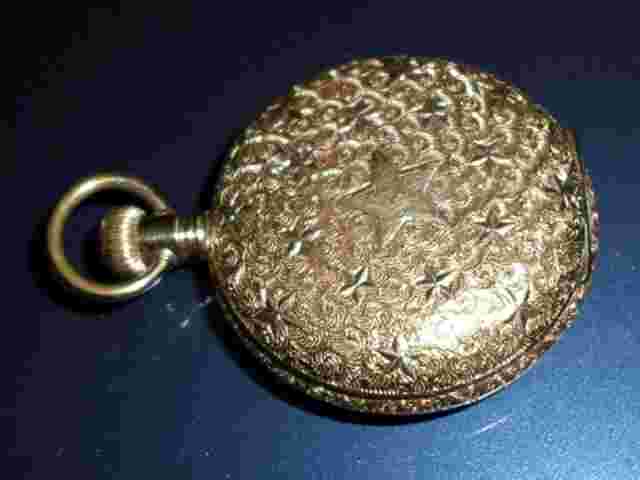 1893 AMERICAN WALTHAM Ladies Pocket Watch 14K Gold Filled Elgin Hunter Case FINE