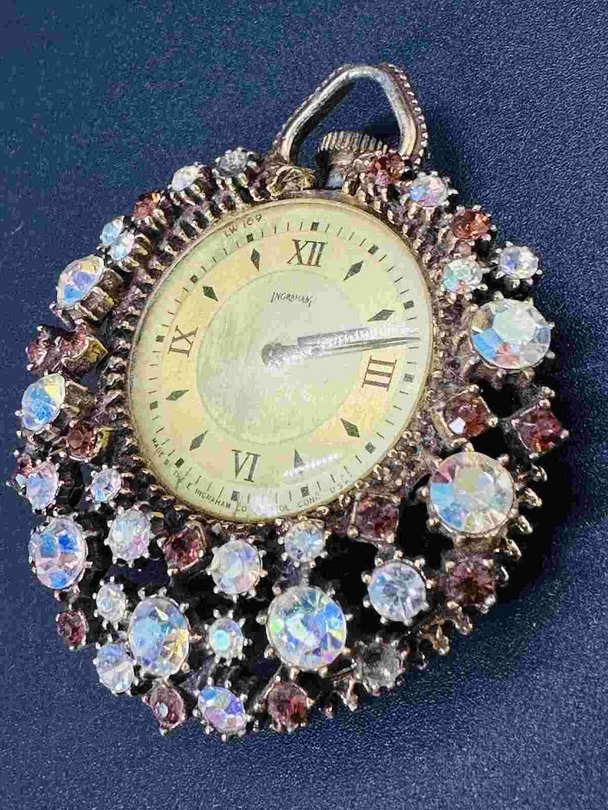 Vintage Ingraham USA Florenza Jewels LW169 Pendant Watch Parts/Repair G6