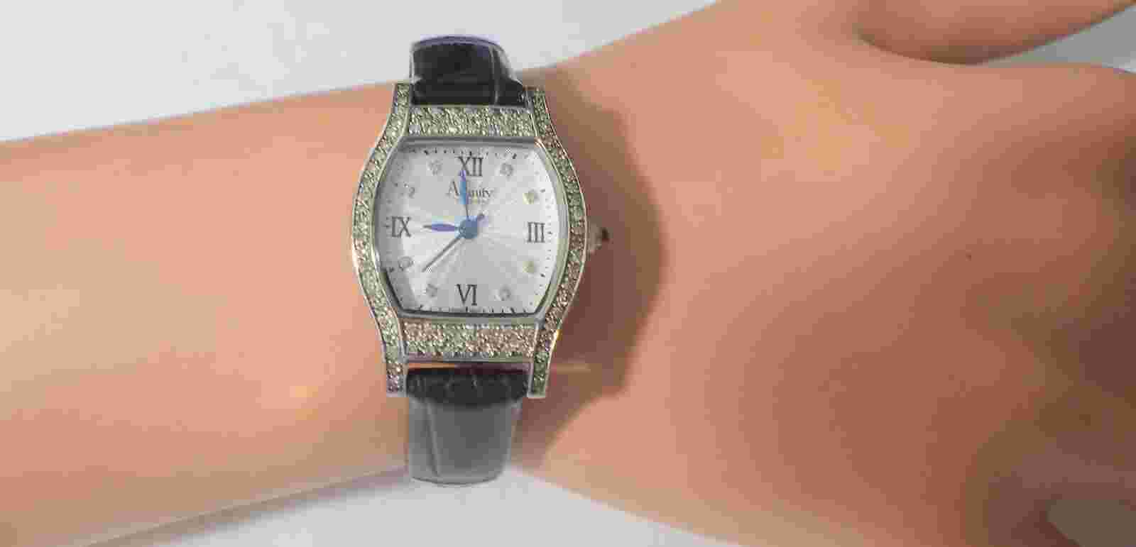 AFFINITY STERLING & DIAMOND LADIES WATCH BLUE SAPPHIRE DIAL AND STEM