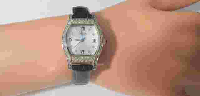 AFFINITY STERLING & DIAMOND LADIES WATCH BLUE SAPPHIRE DIAL AND STEM