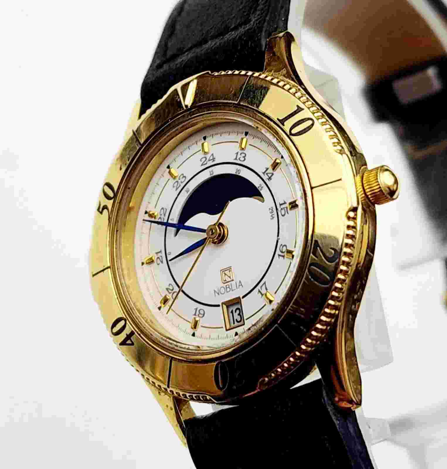 Women's Vintage 1989 MOONPHASE Gold Plated Watch NOBLIA by CITIZEN 6085-G05173