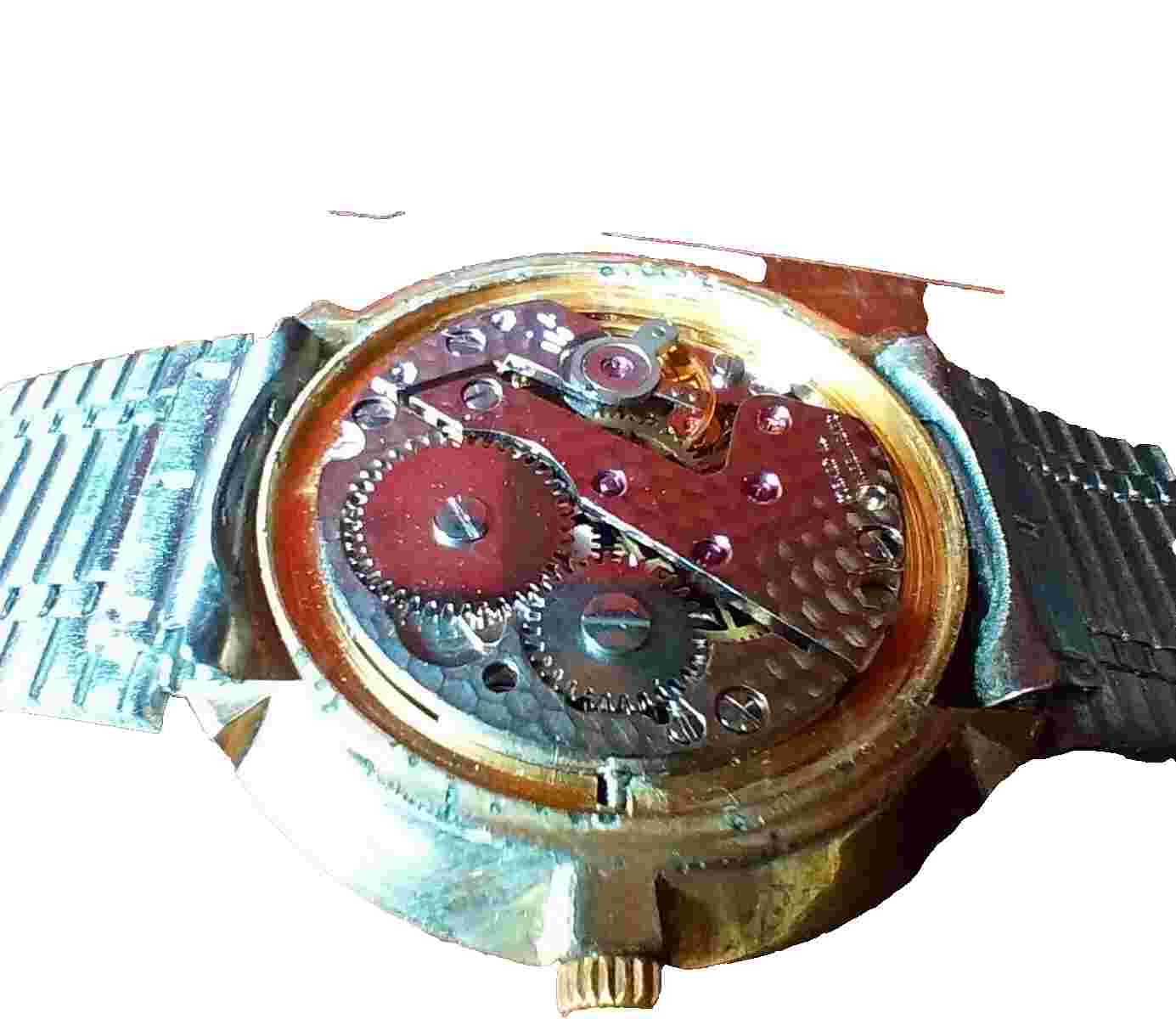 Authentic Sandoz Men's Swiss Manual Wind Sub Second Copper Dial Vintage Watch