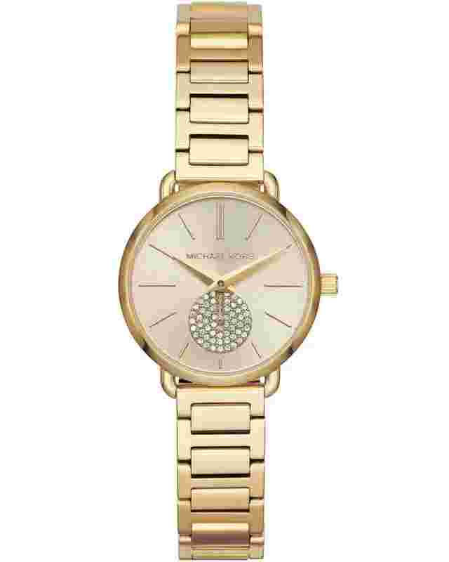 Michael Kors MK3838 Portia 28mm Crystal Gold-tone Stainless Steel Womens Watch