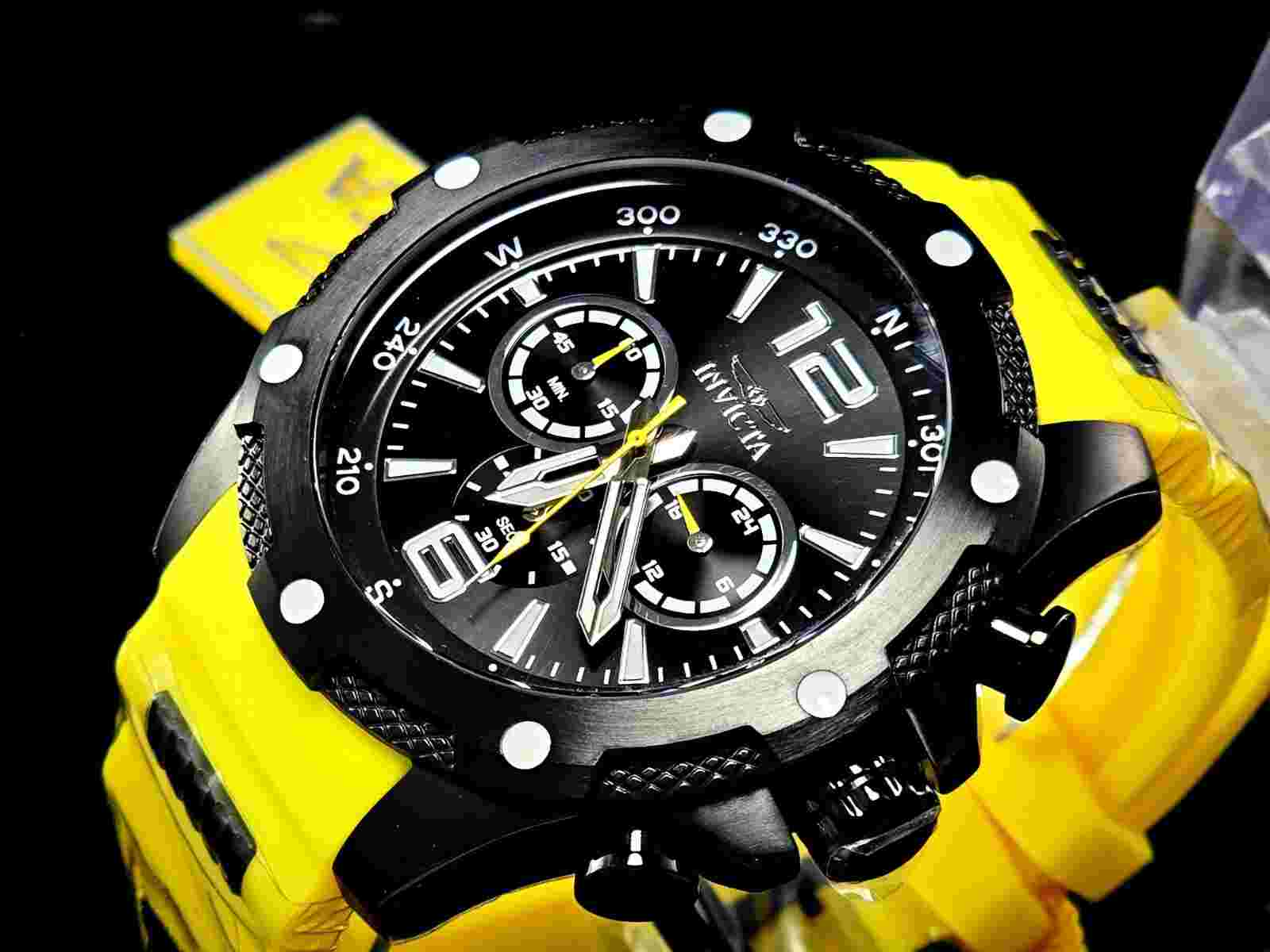 Invicta I-Force Axis Men's Watch - 50mm Black Yellow 42998