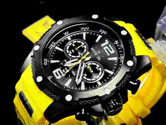 Invicta I-Force Axis Men's Watch - 50mm Black Yellow 42998