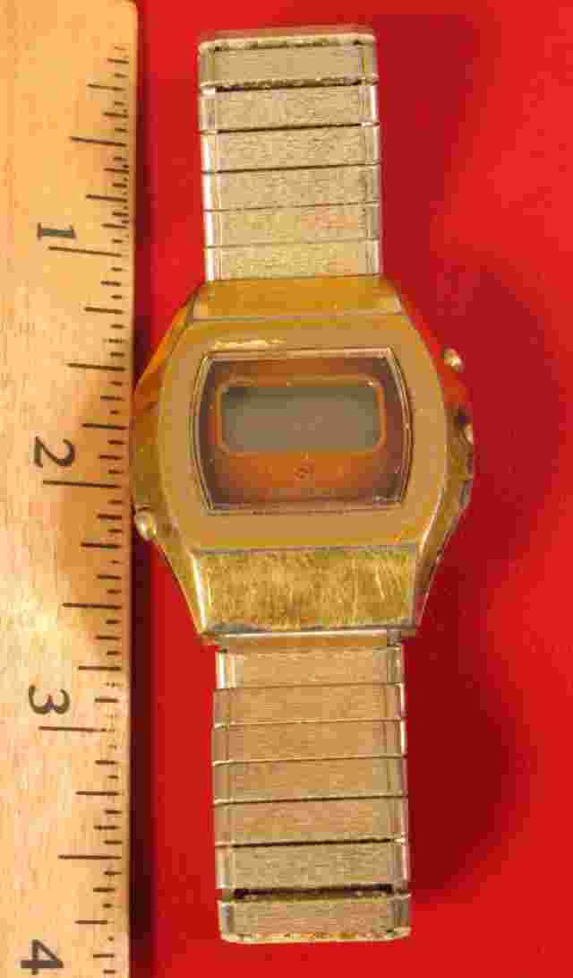 DESIGNER SIGNED SPEIDEL DIGITAL LED GOLD TONE WATCH RETRO STYLE !!