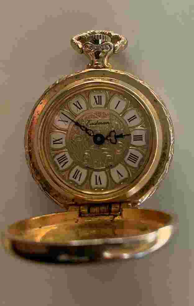 Elegant Vintage Eastman Watch Pendant Swiss Made Not Running