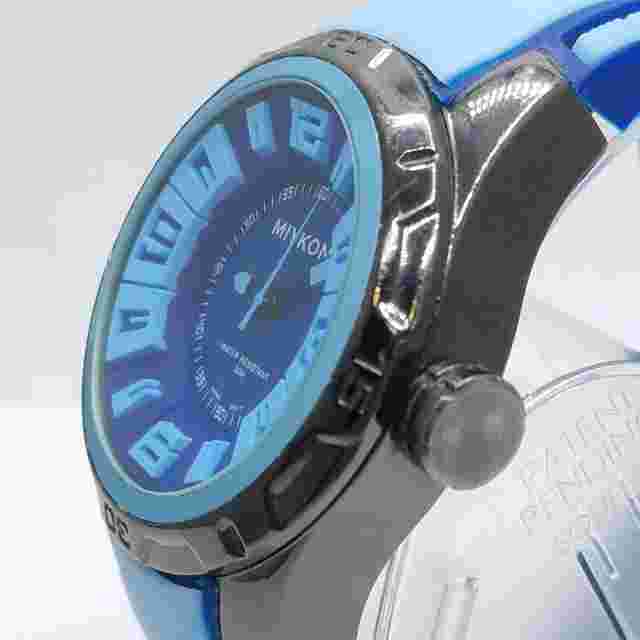Miykon 48mm WR 30m Blue Dial Silicone Men's Watch