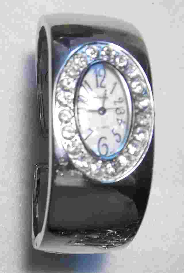 INFINITY Dressy Quartz Watch, ST Side Hinged Bracelet Band, RS Bezel,New Battery