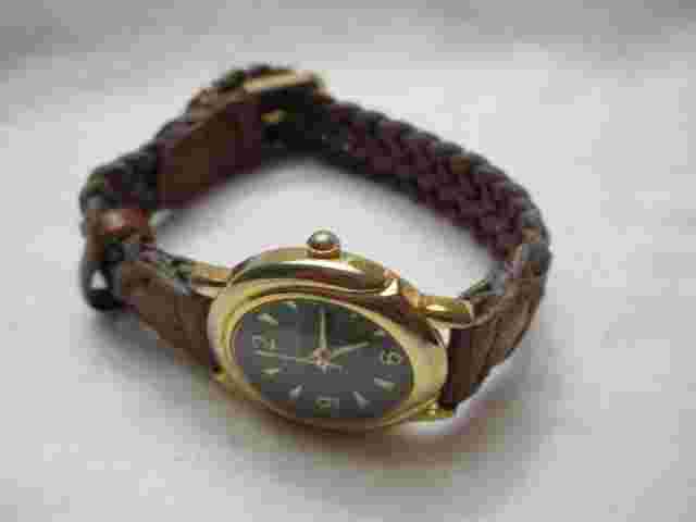 Times Square Analog Wristwatch with a Buckle Band and Quartz Movement