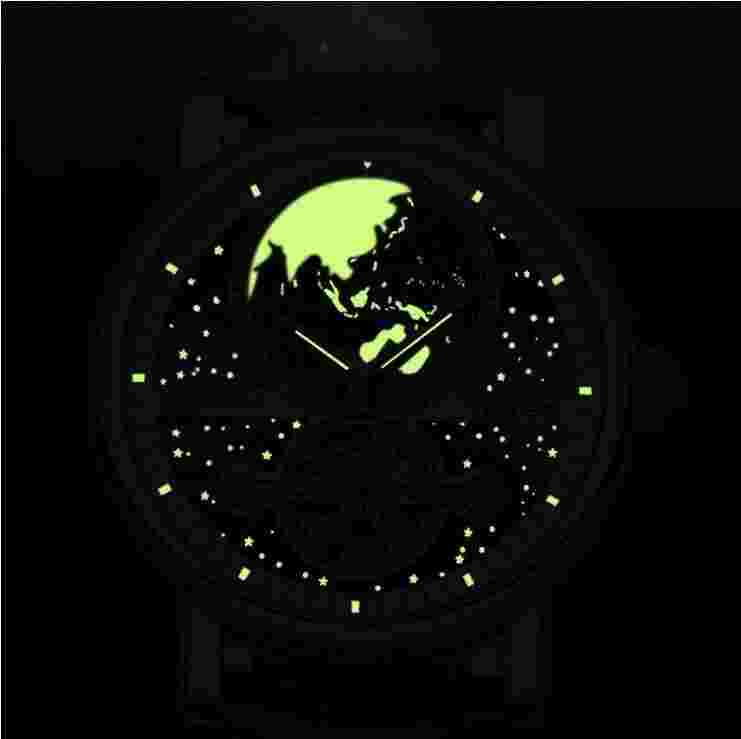 Christmas Day GiftMens Luminous Star Automatic Mechanical Waterproof Watch Steel