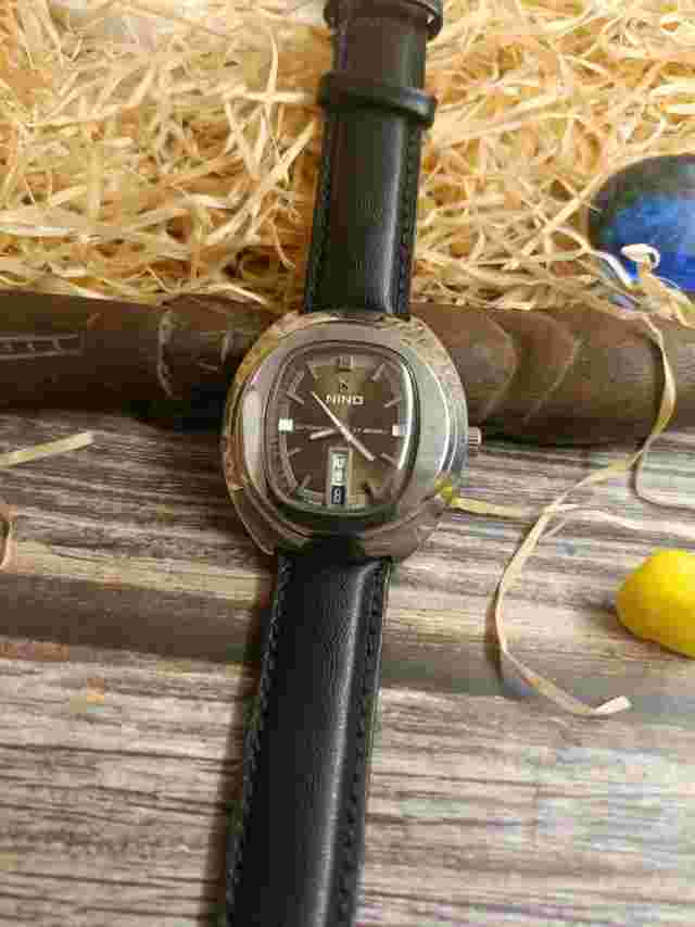 AUTHENTIC NINO AUTOMATIC 17 JEWELS 6 HOUR DAY DATE SWISS MEN'S MINT N-24 VINTAGE
