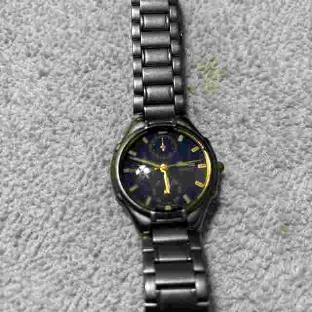 Men’s Ronica Fashion Quartz Watch Blue Face Water Resistant Vintage New Battery