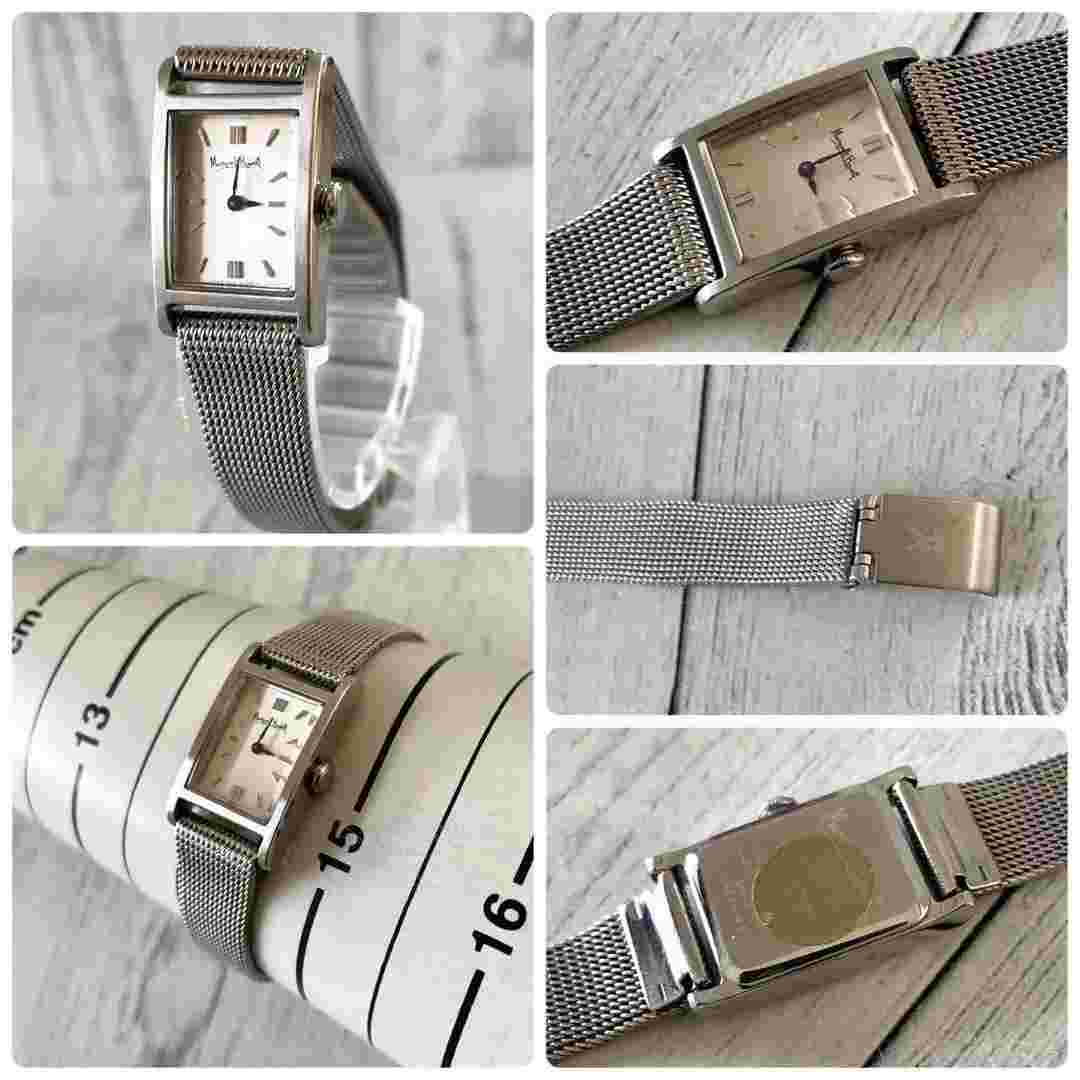MARGARET HOWELL idea Ladies Used Watch silver square logo Analog Excellent