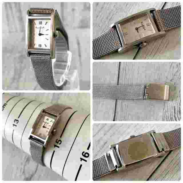 MARGARET HOWELL idea Ladies Used Watch silver square logo Analog Excellent